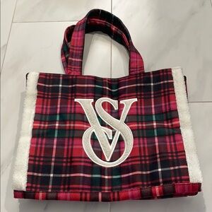 VS Holiday Plaid Tote Bag